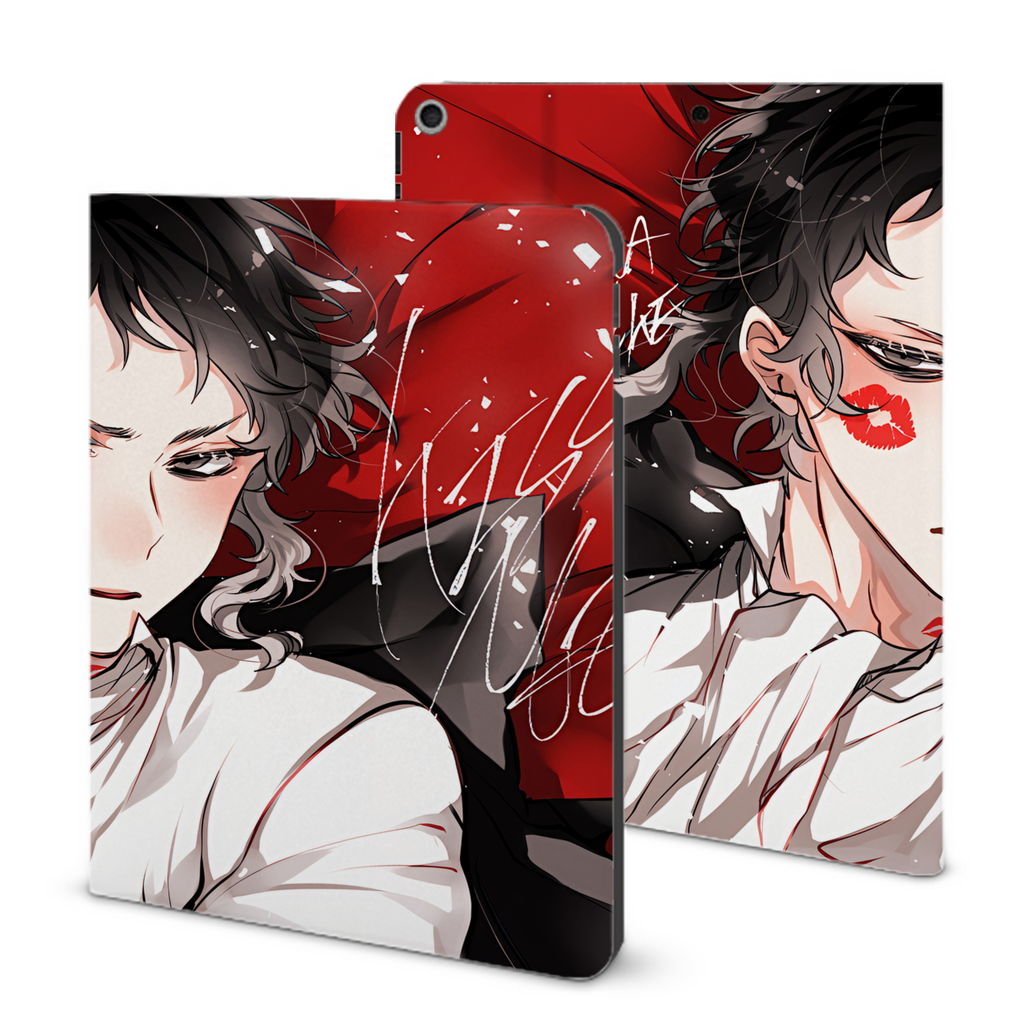 （画像用） 文豪ストレイドッグス Bungo Stray Dogs IPad ケース ブック型 PUレザー TPU 耐衝撃 軽量 薄型 ペン収納なし 全面保護 IPad 各モデル対応
